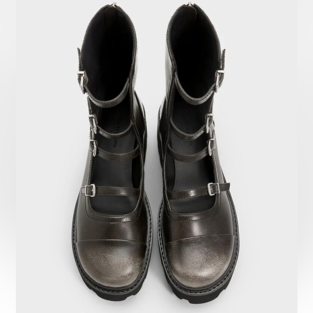 Charles & Keith Black Ankle Boots - Picture 4 of 5